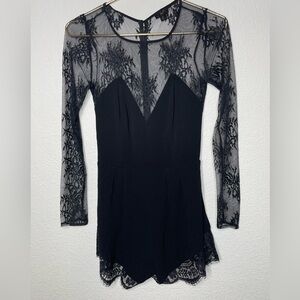 NBD romper lace black sz XS